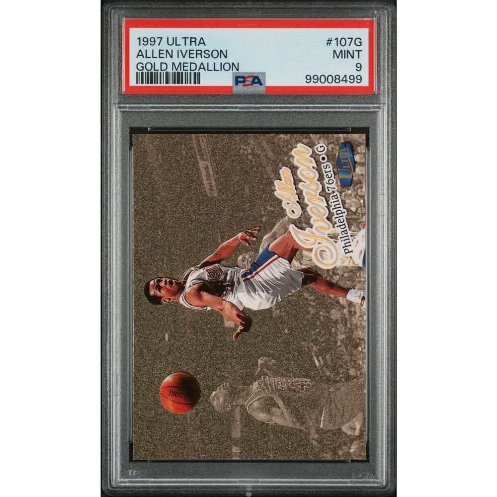 1997 Fleer Ultra Gold Medallion #107G Allen Iverson PSA 9 Philadelphia 76ers